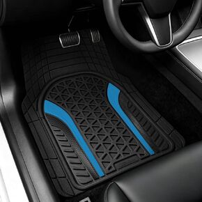 Heavy Duty Rubber Car Mats Flame Design (Inferno Red), 4-Piece Deep Waterproof Floor Mats Set (Front & Rear Full Set), All Weather Universal Trim to Fit Automotive SUV Sedan Truck in Saudi Arabia