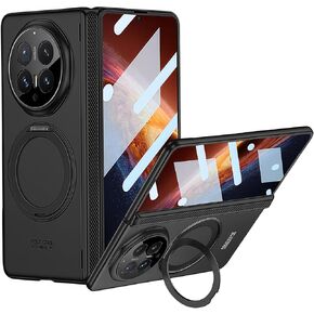for Hornor Magic V6 Magnetic Case with Ring Holder Stand, Compatible Magsafe Built in Screen Protector Hinge Protection Full Coverage Shockproof Bumper Slim Phone Case for Hornor Magic V6 Red in Kuwait