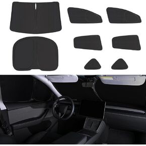 8 Pcs Camping Privacy Curtain for Tesla New Model Y Juniper 2025 2026 Full Window Sunshade for Sleeping Camping Privacy Napping Foldable Side Window Sunshades UV Blocker with Storage Bag in Saudi Arabia