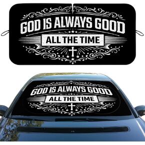 Christian Faith Cross Car Window Sun Shield God Cross Bible Inspirational Front Window Sun Shade Blocks UV Rays Sun Visor Protector for Car Sedan Truck SUV Accessories 59" L x 31.5" W in Saudi Arabia