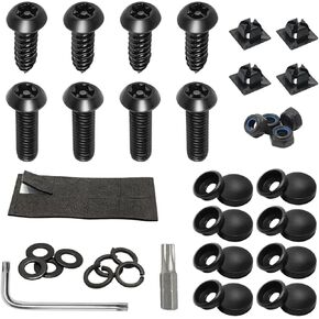 Anti Theft License Plate Screws, M6 (1/4") Tamper Proof Fastener, Stainless Steel License Plate Bolts, Anti-Theft Security Fastener Nut, Fit for Front Rear Bumper Frame Holder in Saudi Arabia