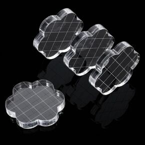 8 Pcs Acrylic Stamping Blocks,Clear Acrylic Stamp Block,Flowers Acrylics Blocks for Stamping,for Scrapbooking Crafts Card Making, Assorted Sizes(1.81x1.97 in) in Saudi Arabia
