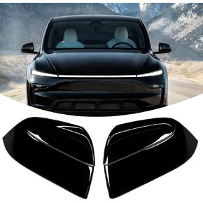 Compatible with Tesla Model Y Juniper 2025-2026 Side Mirror Covers 2PCS, Exterior Left Driver and Right Passenger Side Rear View Mirror Caps (Solid Black) 1963538D4B 1963539D4B in Saudi Arabia