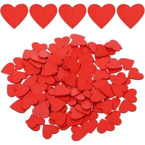 120Pcs Mini Red Wooden Hearts Wood Hearts for Crafts Heart Ornaments Tags Cutouts Small Felt Hanging Heart Decorations for Valentines Christmas Wedding Party DIY Photo Clips Hair Pins in Saudi Arabia