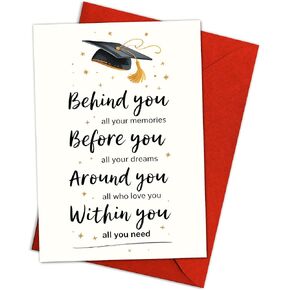 Graduation Card 2026 – Congrats You Did It Graduation Cards with Cap and Balloons, Celebration Greeting for High School or College Graduates, Students, Teens, or Family Members – 8x5.3 Inch with Envelope in Saudi Arabia
