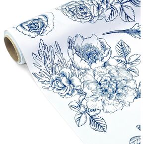 MUNILAIL Floral Wrapping Paper Roll 17 Inch x 33 Feet Blue and White Flower Wrapping Paper Gift Wrapping Paper for Boys Girls Birthday Baby Shower Party Supplies in Saudi Arabia