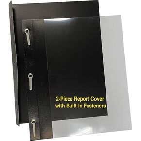 Letter Size Clear Front 2-Piece Report Cover with 3 Built-in Fasteners, 250 Sheet Capacity, Style A6XL Premium Black (25) in Saudi Arabia