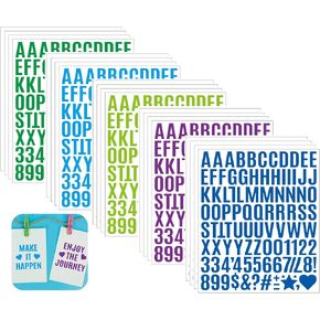 1960Pcs Alphabet Stickers 20 Sheets Vinyl Letter Stickers 1 Inch Self-Adhesive Waterproof ABC Stickers for Scrapbooking, Water Bottles, Cup, DIY Crafts, Sign, Labels, Notebook, Mailbox, Windows, Doors in Saudi Arabia