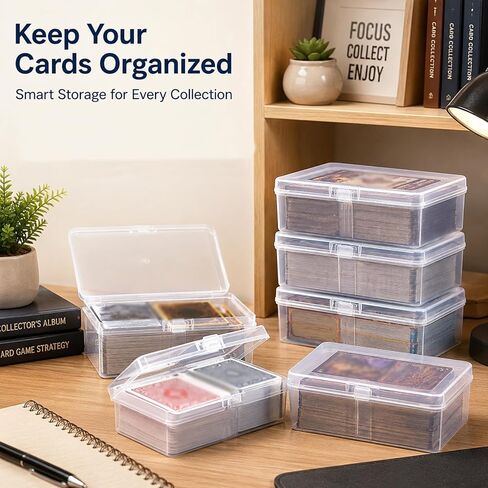4Pcs Clear Playing Deck Card Storage Box Plastic Card Boxes Playing Card Boxs High Capacity Playing Card Case 4.3 x 2.95 x 2.17 Inch Organizer Snap Closed Trading Games Collector in Saudi Arabia