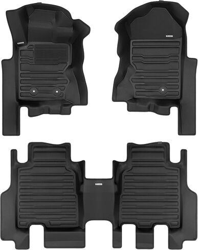 TuxMat - for Ford Bronco 4Dr 2021-2026 Models - Custom Car Mats - Maximum Coverage, All Weather, Laser Measured - This Full Set Includes 1st and 2nd Rows in Saudi Arabia