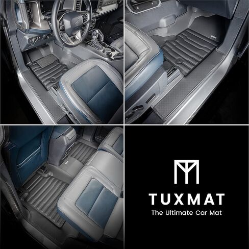 TuxMat - for Ford Bronco 4Dr 2021-2026 Models - Custom Car Mats - Maximum Coverage, All Weather, Laser Measured - This Full Set Includes 1st and 2nd Rows in Saudi Arabia