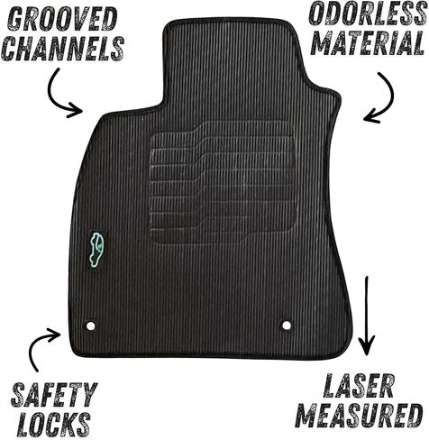 ecoMats All Weather Floor Mats Custom Fit for 2020 to 2026 Nissan Sentra, with Safety Locks, Odorless, Front and Rear Set, Sentra in Saudi Arabia
