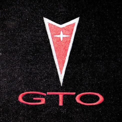 Custom Fit 4 Piece Carpet Floor Mats Compatible with 2004-2006 Pontiac GTO with Red Logo - Black in Saudi Arabia