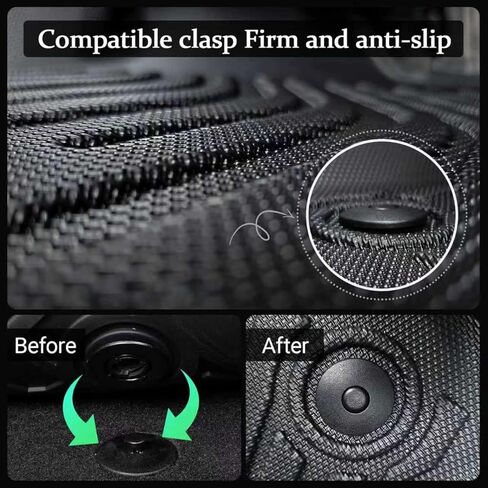 17PCS Car Floor Liner for 2026 2025 2024 GMC Acadia Full SetTPE All-Weather Protection Cargo Mat with Seatback Protectors & Door Sill Guards for GMC Acadia Interior Accessories Black in Saudi Arabia