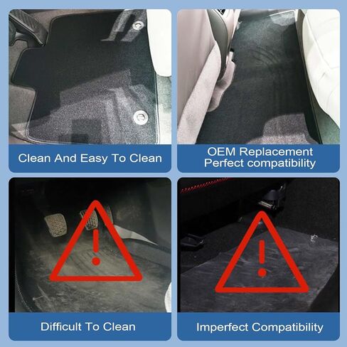 FZJDSD Black 4Pcs Front & Rear Floor Mats Carpet Velour Replacement Compatible with Toyota RAV4 2006 2007 2008 2009 2010 2011 2012 in Kuwait