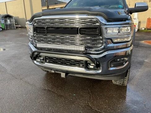 Sleekster by Randy Ellis Design #34201 4 Tab Frame Mounted Light Bar in Satin Black Powder Coat, Compatible with 2019-2026 Dodge Ram 2500/3500 (NOT for Power Wagon), Made in USA, No Drilling Required in Kuwait