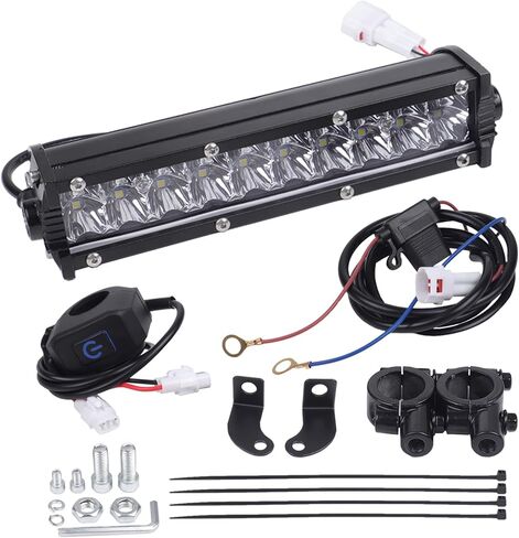 Universal Motorcycle Headlight, 60W 2500LM Light Bar for 7/8" Handlebars CRF110 TTR110 KLX110 Dirt Pit Bikes, Motocross, Enduro and ATVs in Kuwait