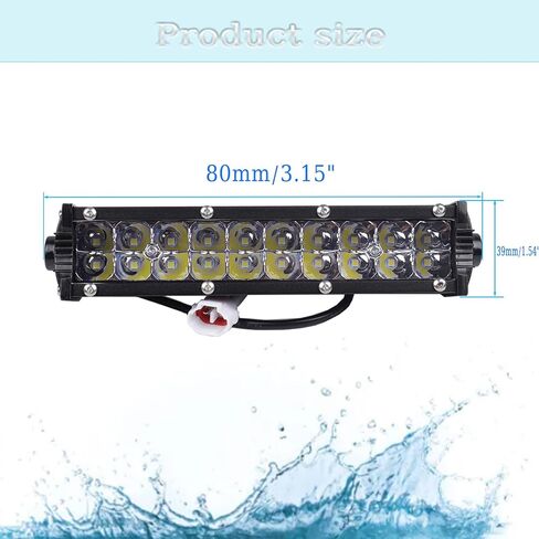 Universal Motorcycle Headlight, 60W 2500LM Light Bar for 7/8" Handlebars CRF110 TTR110 KLX110 Dirt Pit Bikes, Motocross, Enduro and ATVs in Kuwait