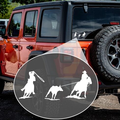 Team Roping (W4) Vinyl Decal Sticker Car/Truck Laptop/Netbook Window 6" Inch- by CustomDecal US in Saudi Arabia