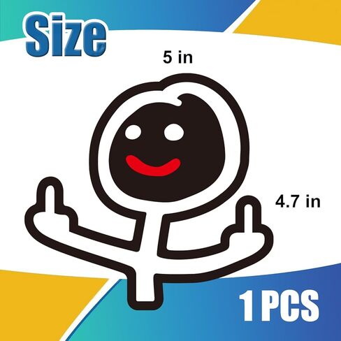 Middle Finger Funny Magnetic Sticker, car Fuck You Expression Sticker, Waterproof Reusable, Fun Sticker for car or Truck Bumpers in Kuwait