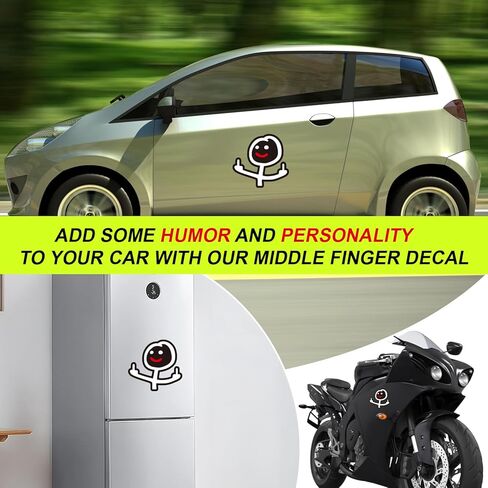 Middle Finger Funny Magnetic Sticker, car Fuck You Expression Sticker, Waterproof Reusable, Fun Sticker for car or Truck Bumpers in Kuwait