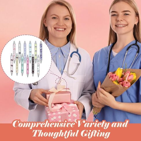 Gueevin 36 Pcs Ultrasound Tech Ballpoint Pens, Sonographer Appreciation Gifts, 1.0mm Black Ink Pens with Ultrasound Graphics, Graduation Staff Week Holiday Gifts for Sonographers in Kuwait