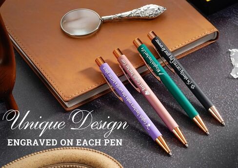 InnoBeta English Teacher Gifts, Ballpoint Pen Set of 4, Gifts for English Teacher in Christmas - Correct in Kuwait