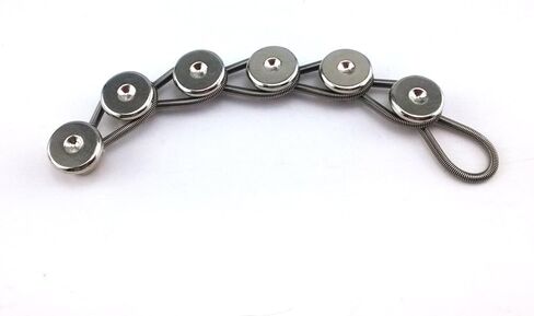 20pcs Metal Elastic Collar Extenders Button Extenders for Shirt Dress Trouser Coat Collars Pants in Kuwait