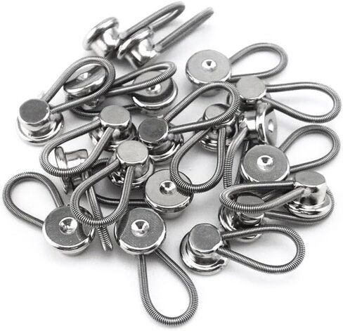 20pcs Metal Elastic Collar Extenders Button Extenders for Shirt Dress Trouser Coat Collars Pants in Kuwait