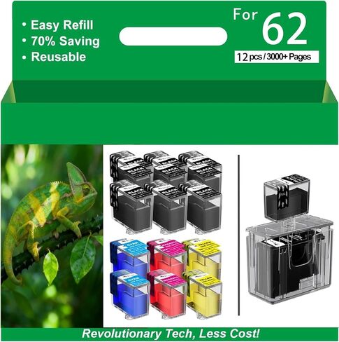 68XL Ink Refill Kit Compatible for hp 68 ink cartridges black/color combo pack Compatible for HP Envy 6155e 6555e 6100e 6152e 6552e 6558e 6110e 6530e 6531e (6 Black 2 Cyan 2 Magenta 2 Yellow) in Saudi Arabia