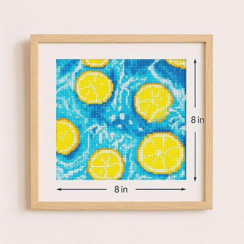 Diamond Art By Leisure Arts Citris Slices, 8"X8", Beginner Diamond Painting Kits for Adults - Diamond Art Kits a Relaxing Creative Craft Kit with Gems in Saudi Arabia