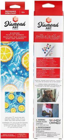 Diamond Art By Leisure Arts Citris Slices, 8"X8", Beginner Diamond Painting Kits for Adults - Diamond Art Kits a Relaxing Creative Craft Kit with Gems in Saudi Arabia