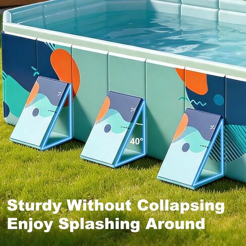Large Foldable Family Swimming Pool for Kids & Dogs, 115" L x 65" W x 21.5" D Hard Plastic Square Pool with Reinforced Sidewalls and Easy Setup for Backyard in Saudi Arabia