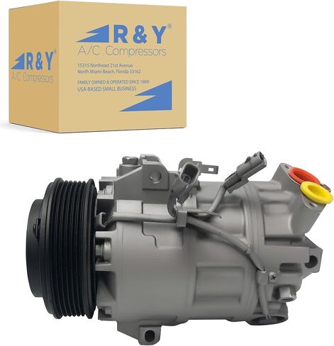 ضواغط R & Y A/C - ضاغط تكييف الهواء للسيارات RYC وقابض التيار المتردد AD-6RA0A (يناسب Mitsubishi Outlander 2.5L 2022، 2023، 2024؛ يناسب Nissan Rogue 2.5L 2021 (صنع في اليابان فقط!)) in Kuwait