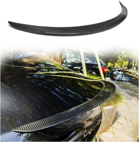Applicable to Trunk Spoiler, Rear Wing, Rear Trunk Lip Spoiler for2024 2025 2026 Tesla Model 3 Highland Tail Fin Empennage (Glossy Carbon Texture, Model 3 Highland) in Saudi Arabia