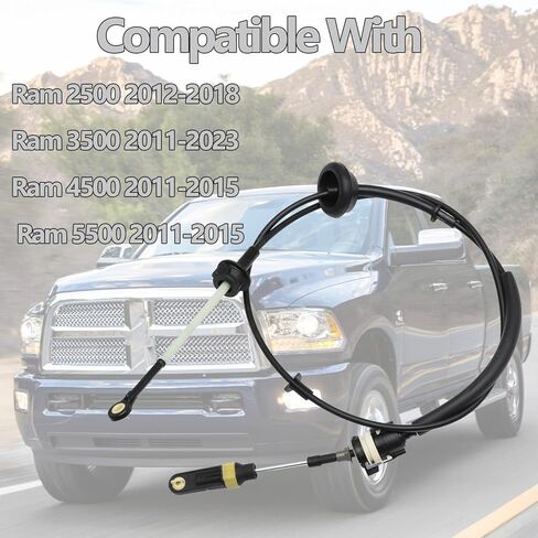 68261253AC Automatic Transmission Shifter Cable with Bushing Repair Kit Fit for Ram 2500 2012-2018/3500 2011-2023/4500 2011-2015/5500 2011-2015# 68039341AE 68039341AB 68039341AC in Saudi Arabia
