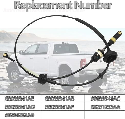 68261253AC Automatic Transmission Shifter Cable with Bushing Repair Kit Fit for Ram 2500 2012-2018/3500 2011-2023/4500 2011-2015/5500 2011-2015# 68039341AE 68039341AB 68039341AC in Saudi Arabia