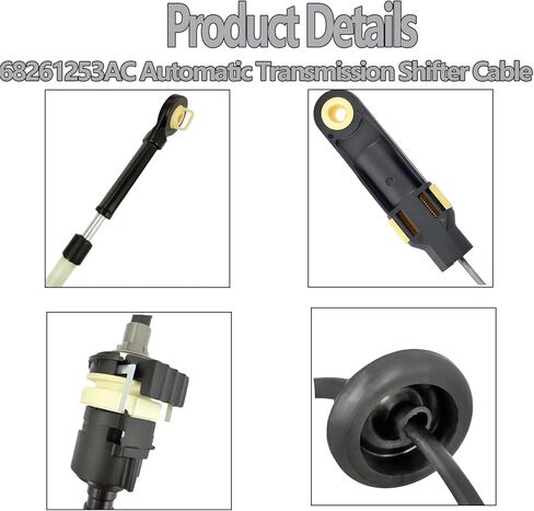 68261253AC Automatic Transmission Shifter Cable with Bushing Repair Kit Fit for Ram 2500 2012-2018/3500 2011-2023/4500 2011-2015/5500 2011-2015# 68039341AE 68039341AB 68039341AC in Saudi Arabia