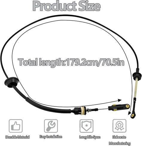 68261253AC Automatic Transmission Shifter Cable with Bushing Repair Kit Fit for Ram 2500 2012-2018/3500 2011-2023/4500 2011-2015/5500 2011-2015# 68039341AE 68039341AB 68039341AC in Saudi Arabia