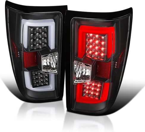 SPEC-D TUNING Black LED Tube Tail Lights Compatible with 2014-2018 Chevy Silverado 1500, 2015-2019 Silverado 2500HD/3500HD, Left + Right Pair Assembly in Kuwait