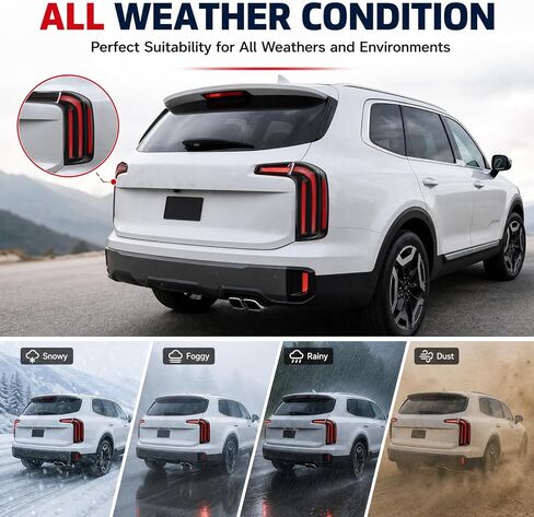 92402-S9600 Right Passenger Side LED Tail Light Outer Rear Lamp Assembly Compatible with 2023 2024 2025 Kia Telluride EX/SX/X-Line/X-Pro Models Replace#92402S9600 in Kuwait