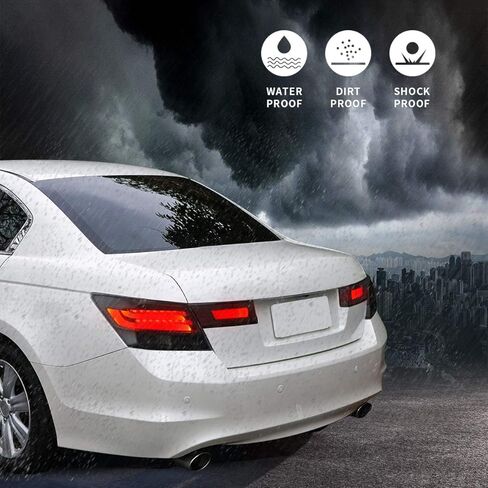 مجموعة مصابيح LED الخلفية من VLAND لسيارة Honda Inspire JDM 2008 2009 2010 2012 فقط، (ليست لسيارة Coupe & Accord Sedan LX، LX-P، EXL، EX6)، جوانب السائق والراكب (4 قطع)، عدسات مدخنة in Kuwait