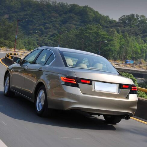 مجموعة مصابيح LED الخلفية من VLAND لسيارة Honda Inspire JDM 2008 2009 2010 2012 فقط، (ليست لسيارة Coupe & Accord Sedan LX، LX-P، EXL، EX6)، جوانب السائق والراكب (4 قطع)، عدسات مدخنة in Kuwait