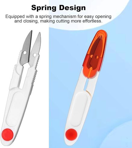 6 PCS U Shaped Portable Scissors Portable Multipurpose Scissor U-Type Small Cutter with Protective Safety Cover Needlework Sewing Scissors for Yarn Cross-Stitch Thread, Sewing Craft DIY in Saudi Arabia
