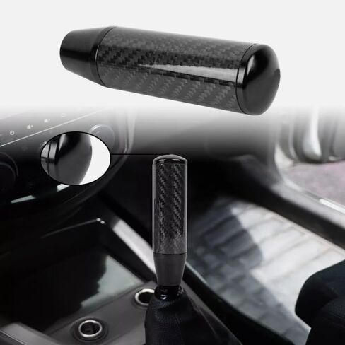 Universal JDM Black Carbon Fiber Manual Gear Stick Shift Knob Lever Shifter, 5 inches in Kuwait