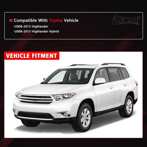 قالب تشطيب جانبي للسقف بالتنقيط من الجانب الأيسر والأيمن متوافق مع سيارة Toyota Highlander & Highlander Hybrid 2008 2009 2010 2011 2012 2013 يستبدل # 75555-48061 75555-48060 in Kuwait