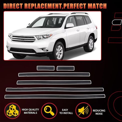 قالب تشطيب جانبي للسقف بالتنقيط من الجانب الأيسر والأيمن متوافق مع سيارة Toyota Highlander & Highlander Hybrid 2008 2009 2010 2011 2012 2013 يستبدل # 75555-48061 75555-48060 in Kuwait