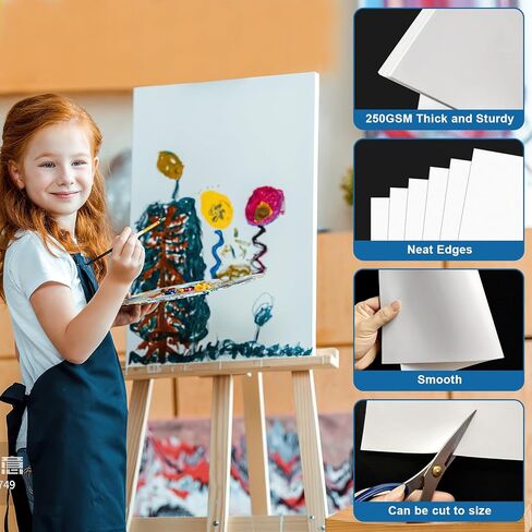 20 Pcs 14"x18" White Poster Board Paper Bulk, 250 GSM Blank Poster Paper Vision Board Cardstock for Graphic Display Arts Crafts Drawing Classroom Projects Presentations Scrapbook Backing Signs in Kuwait