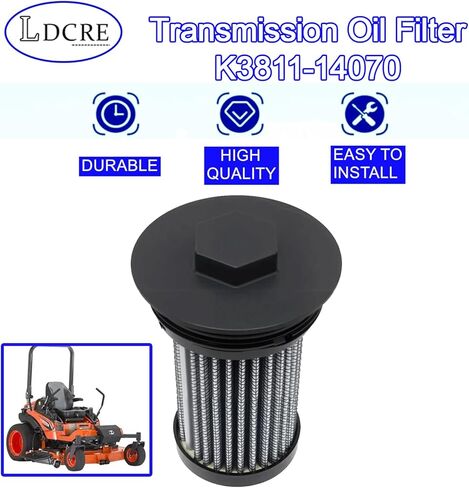Transmission Oil Filter K3811-14070, Compatible with Kubota Z723KH-48, Z724KH-54, Z724X-48, Z725KH-54", Z726XKW-3, Z751KWi, Z781KWi-54, Z781KWTi-60,Replace K3811-14070 K381114070 in Kuwait