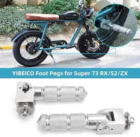 Passenger Foot pegs, Foldable Non-Slip Passenger Footrest Pegs, M8 Rearsets Foot Rest Pegs Pedals for Super 73, Honda, Suzuki, Ducati, Kawasaki, Aprilia,Triumph in Saudi Arabia